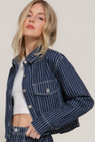 Striped Jean Jacket